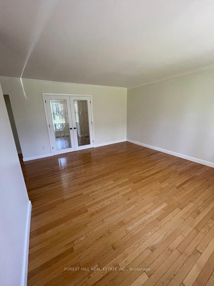 living room with French doors