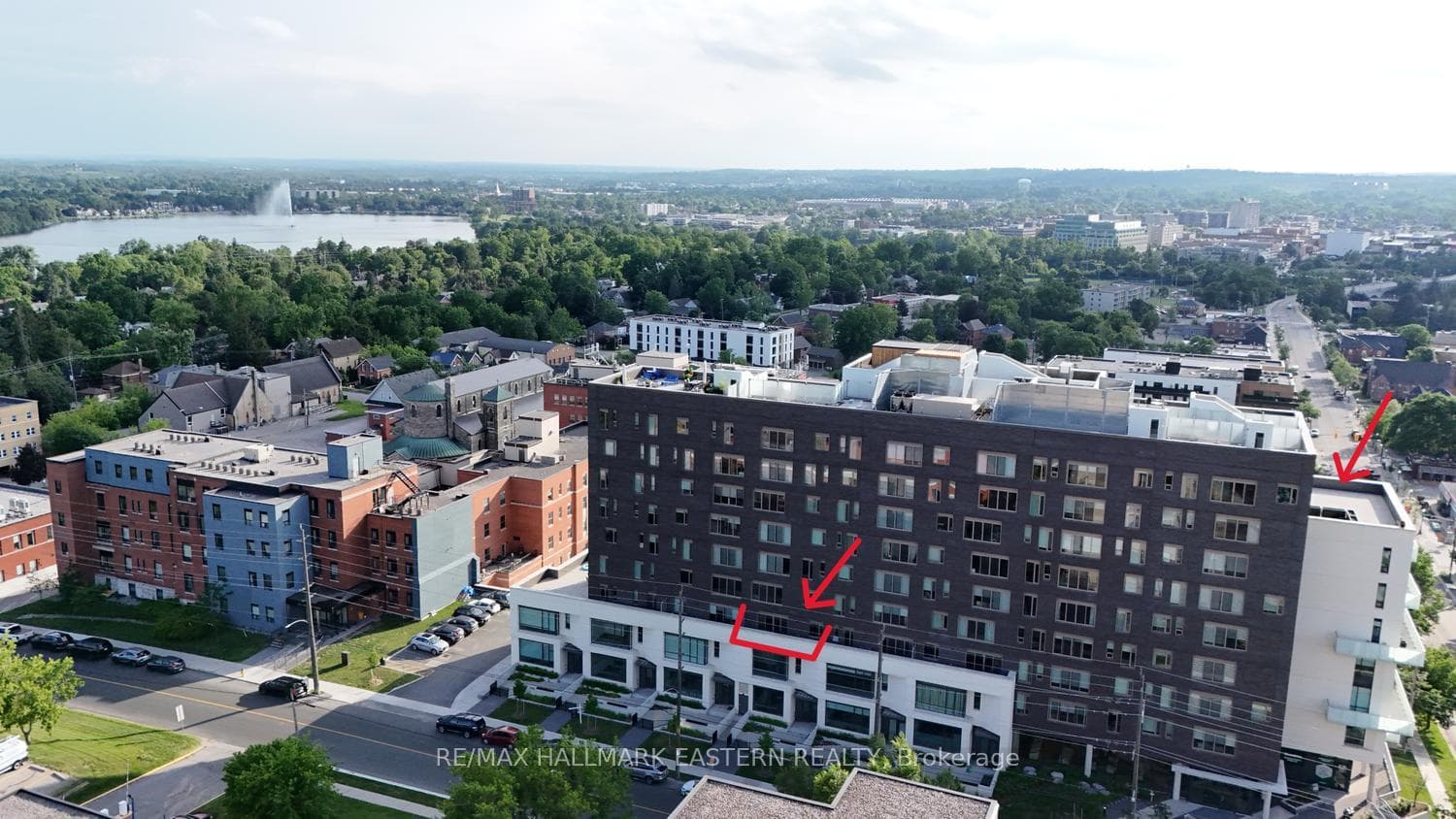 Unit Balcony on left, Amenity Terrace on right