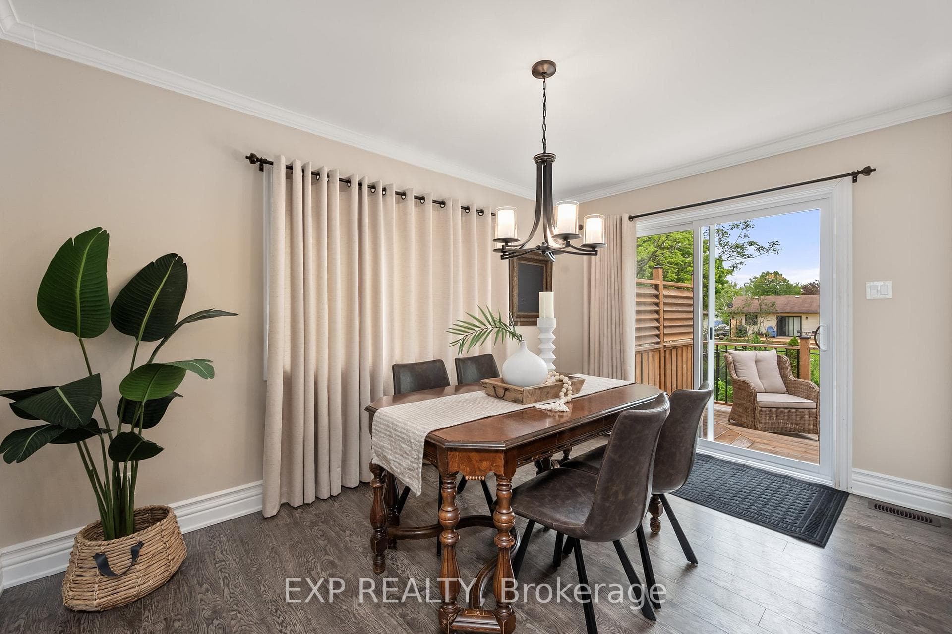 Dining Room With Walk-Out To Deck