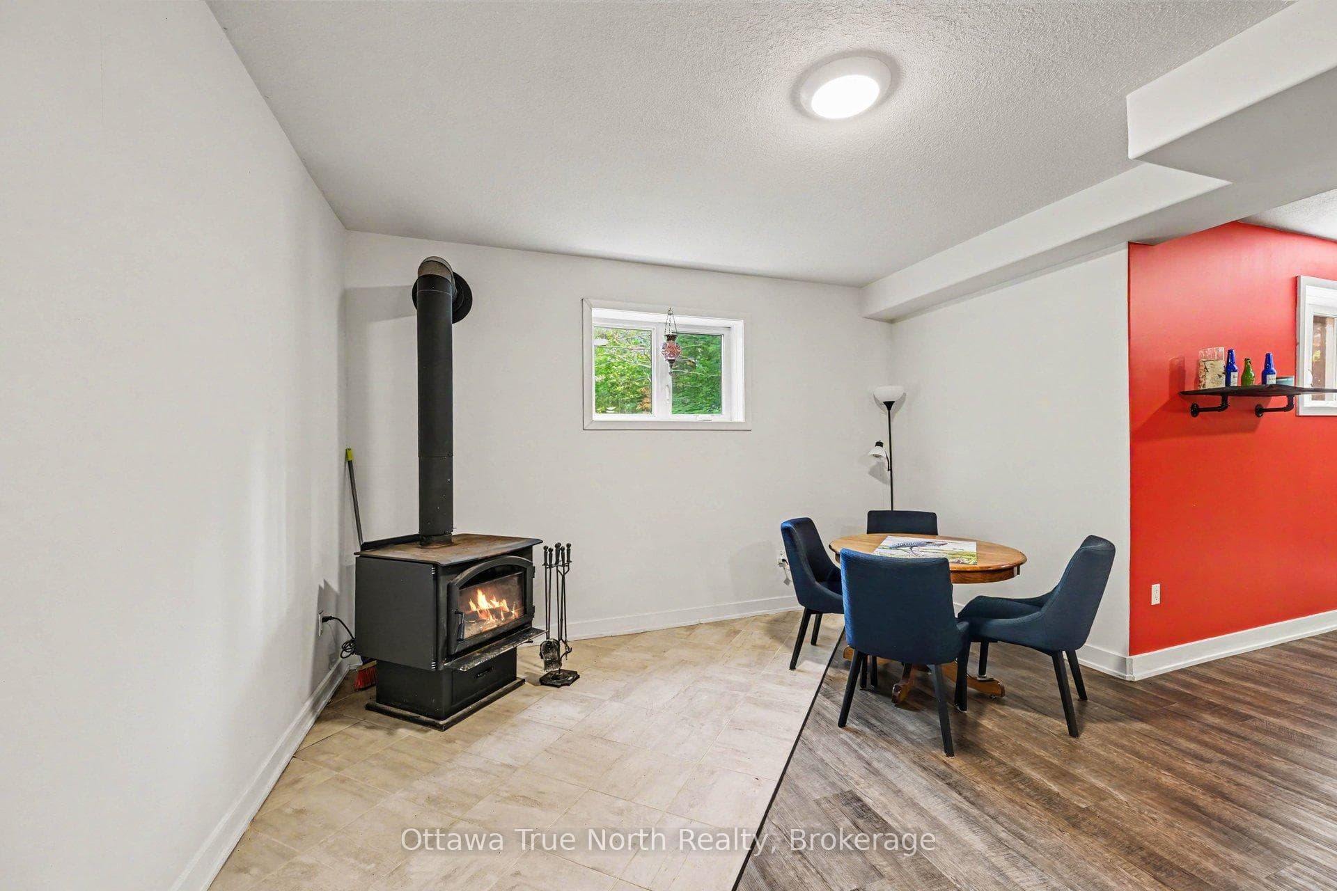 Woodstove in Basement