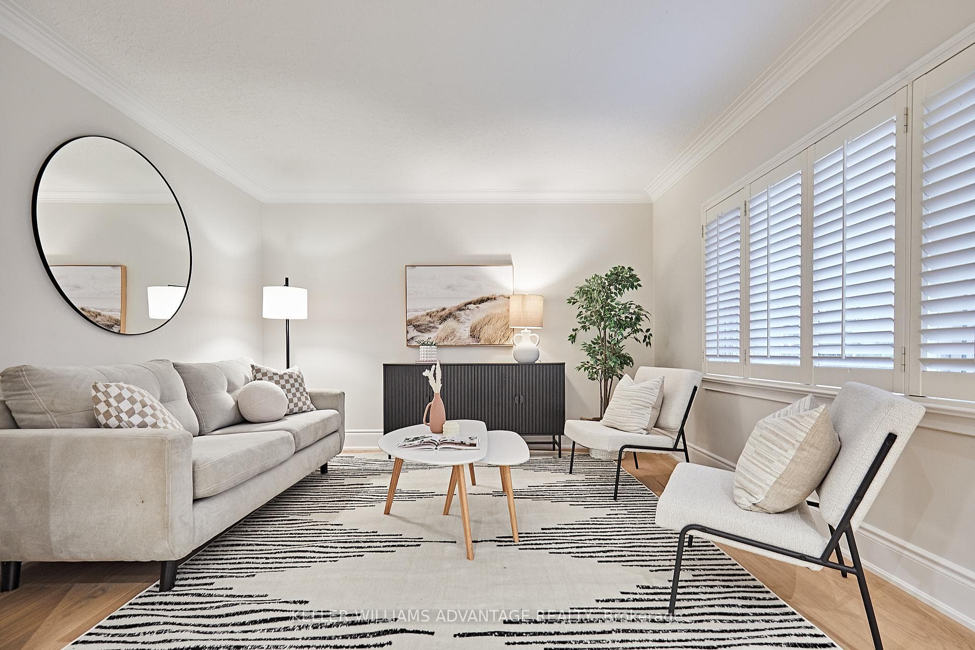 Front living room with large windows