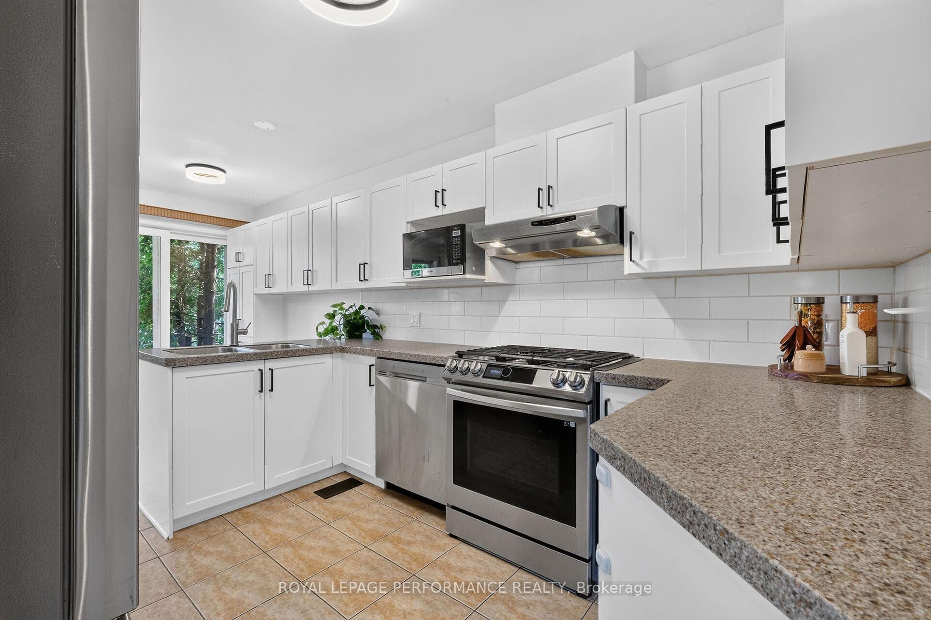 This updated kitchen is stylish and functional