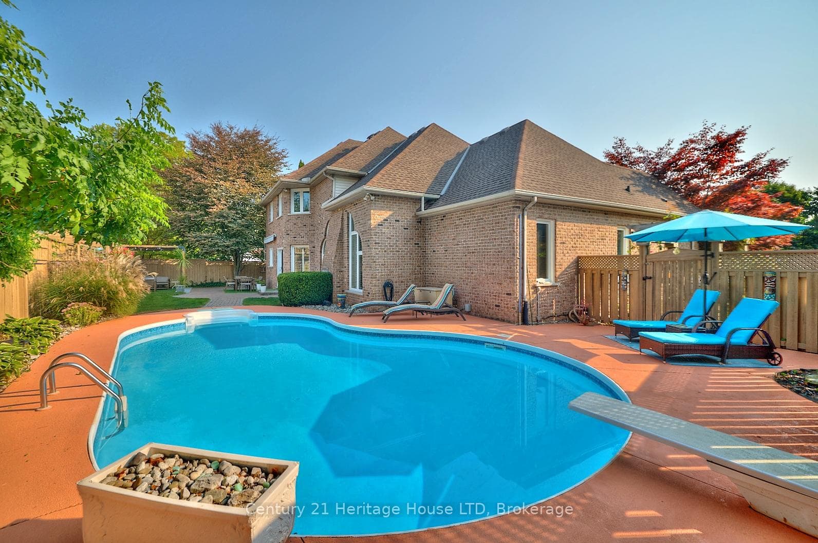 Backyard in Summer/Fall Pool Area