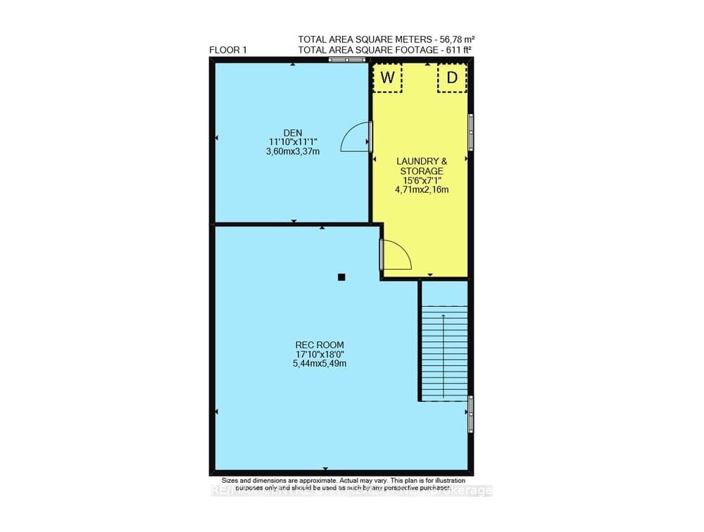 Lower level floor plan