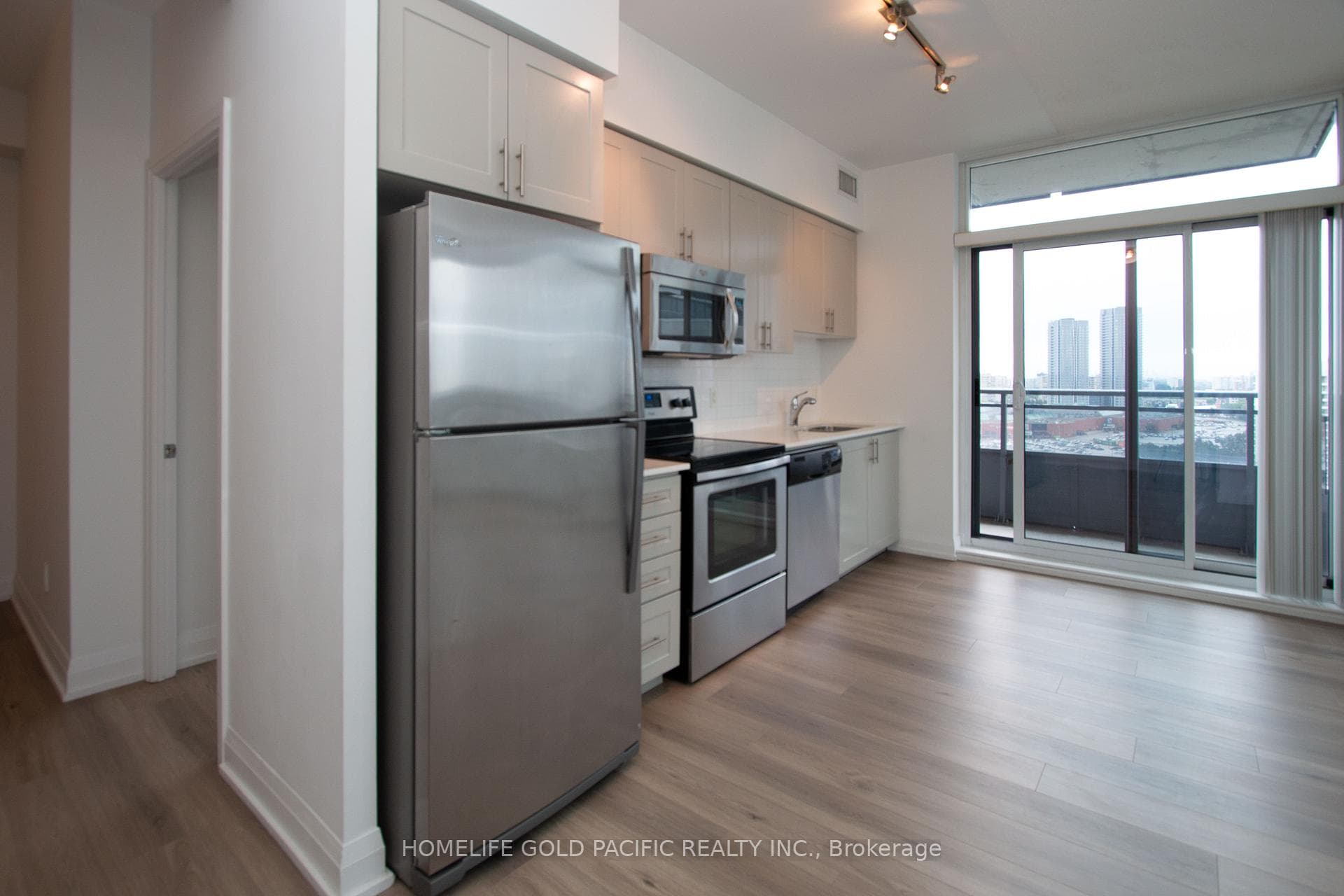 kitchen with walkout to balcony