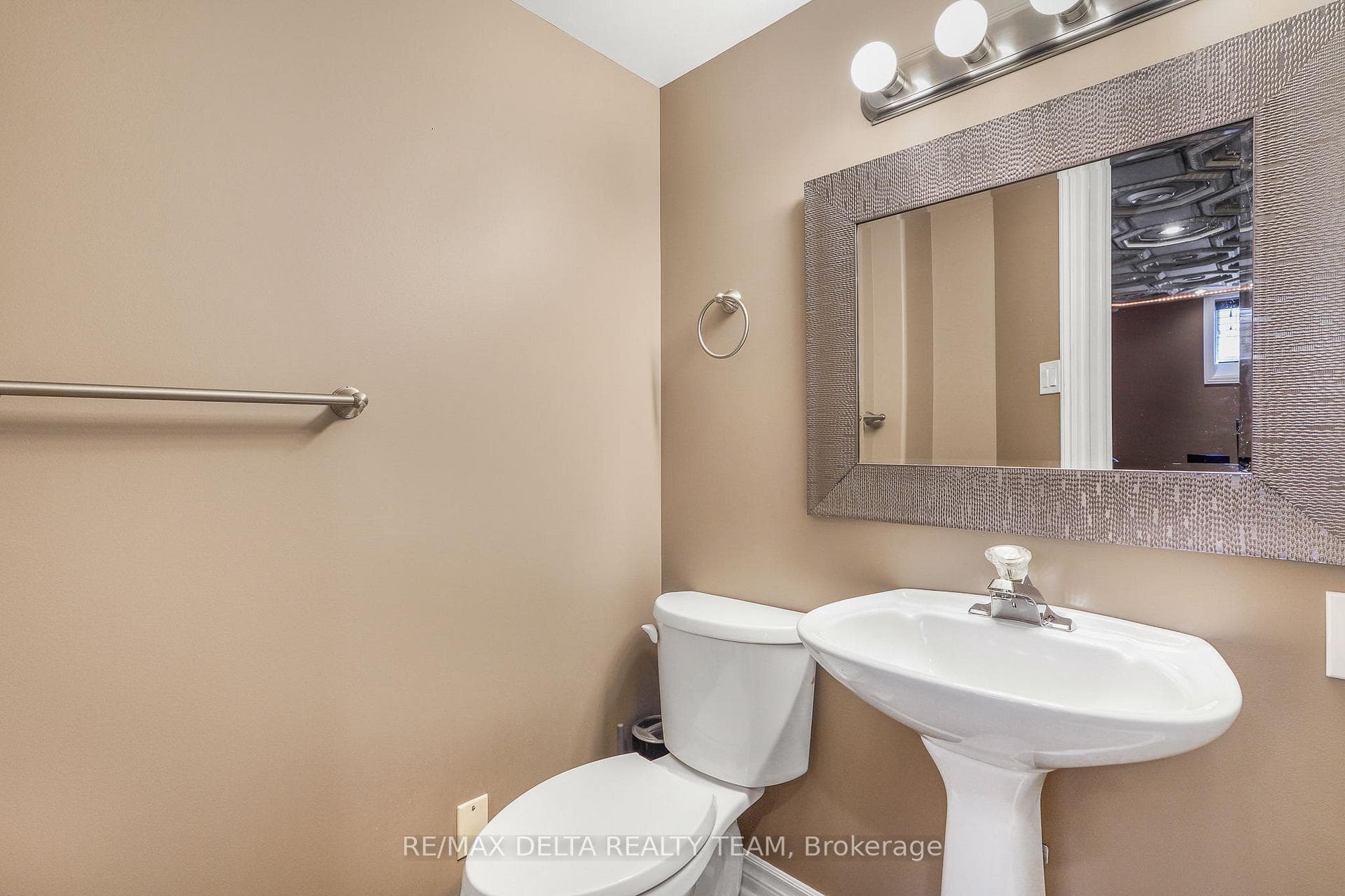 Basement powder room