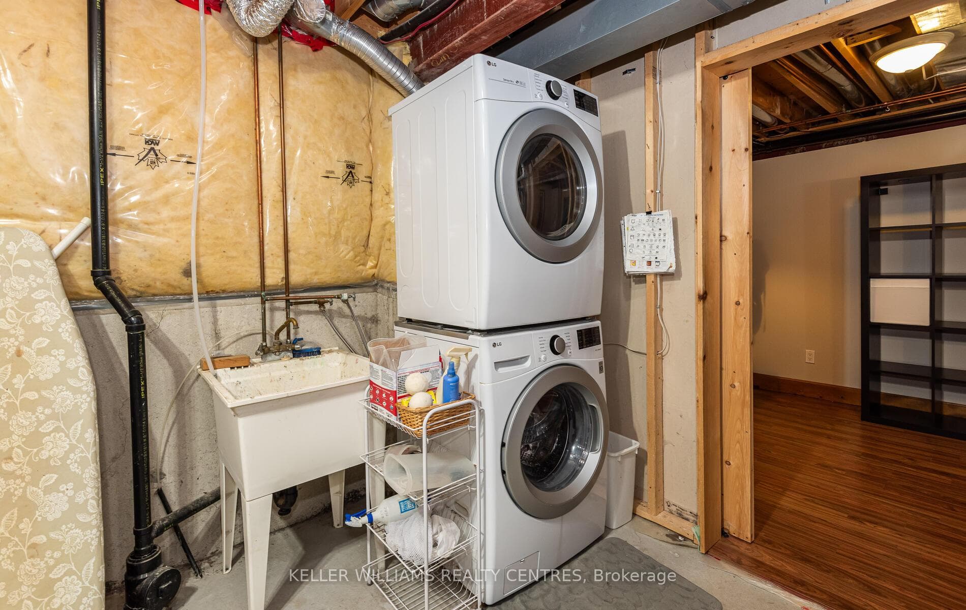 Laundry area and huge storage room