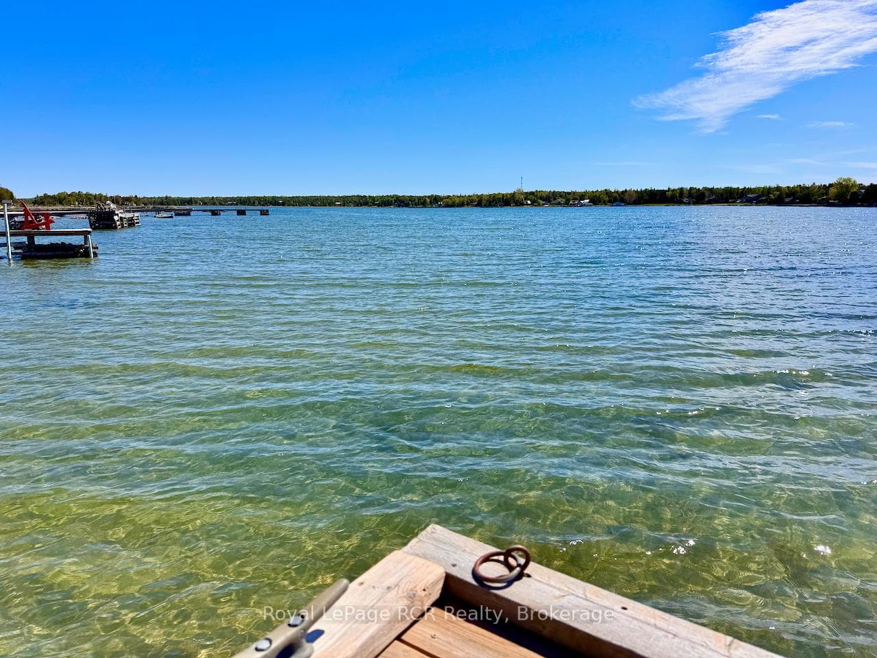 Extending out on crystal clear Lake Huron.