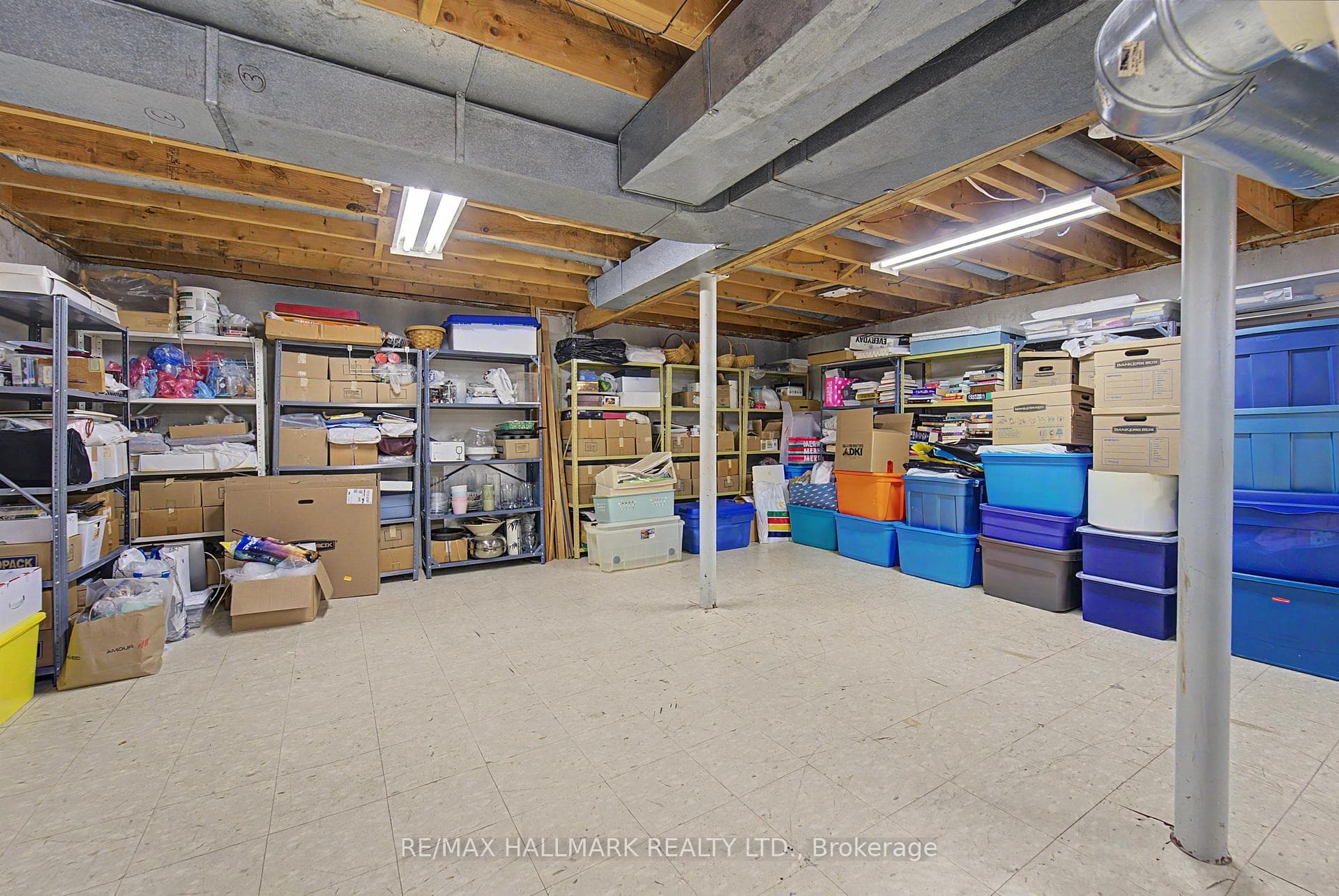 unfinished basement tons of storage