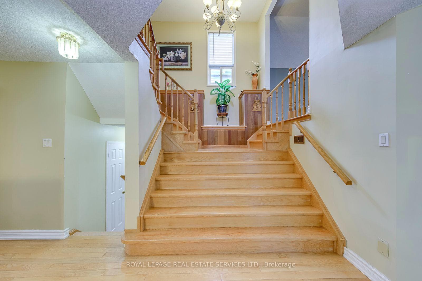 A Grand Hardwood Staircase