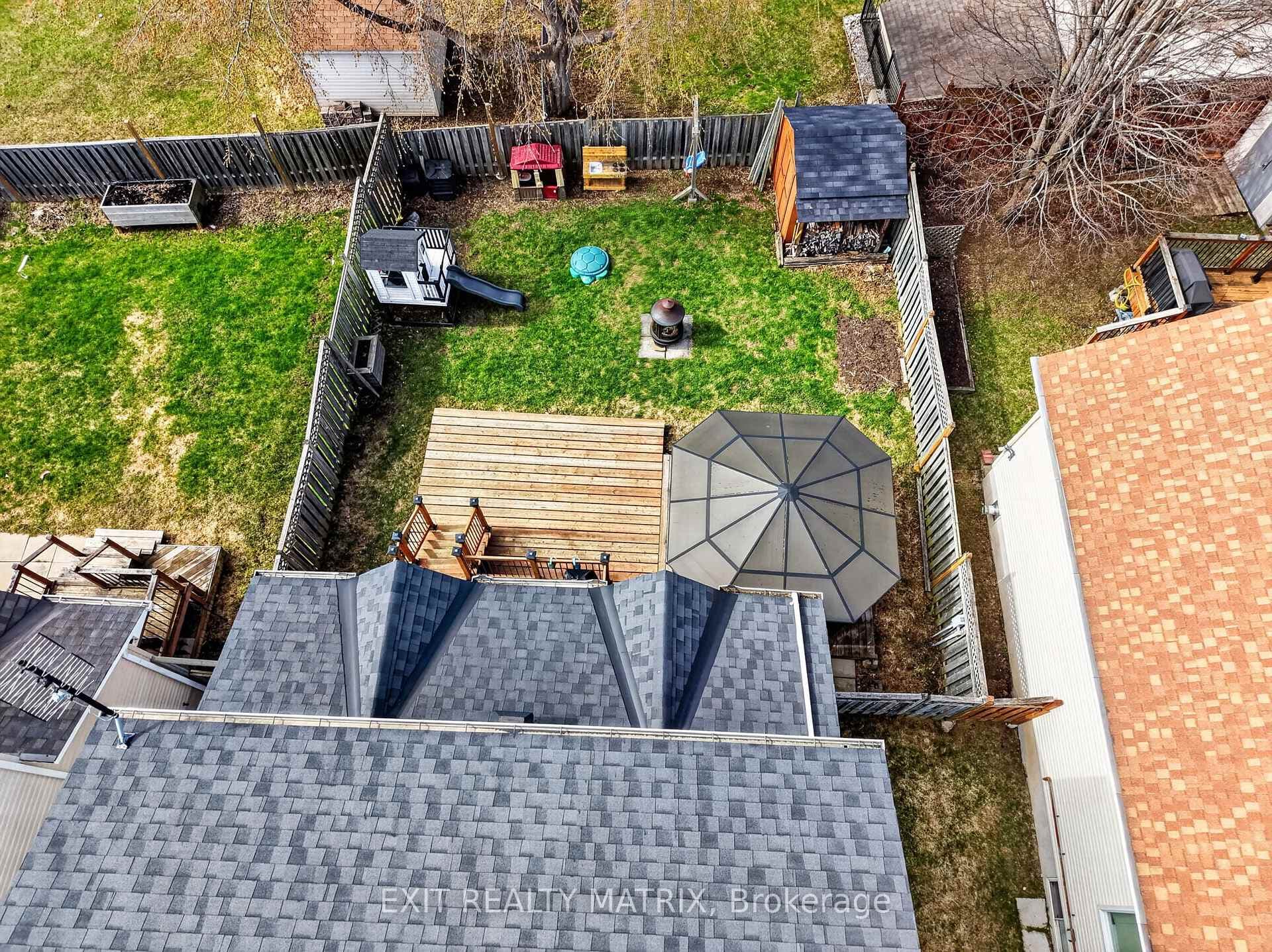 Fenced yard w/ large, new & robustly-built deck.