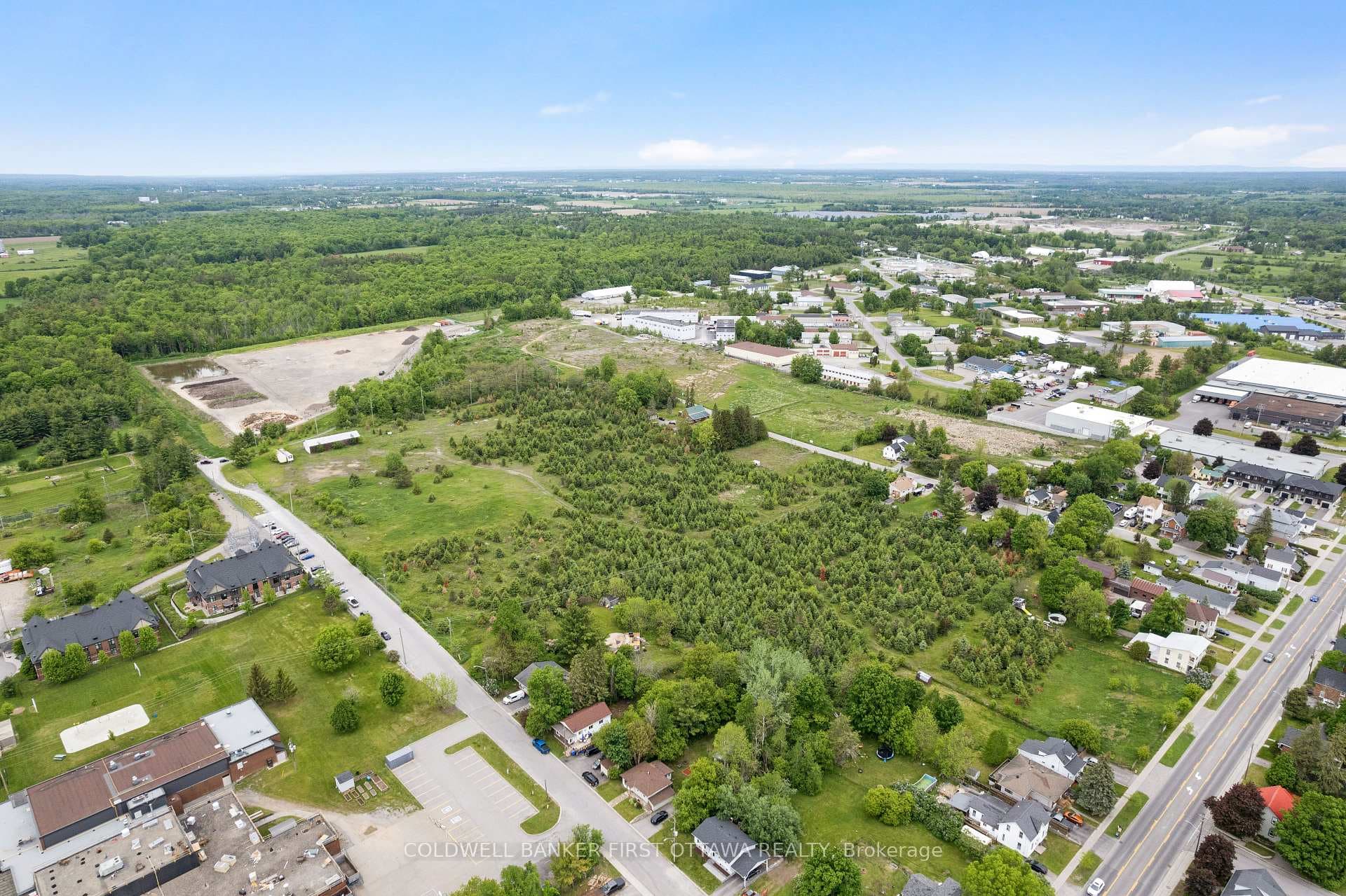Gently rolling land with trees