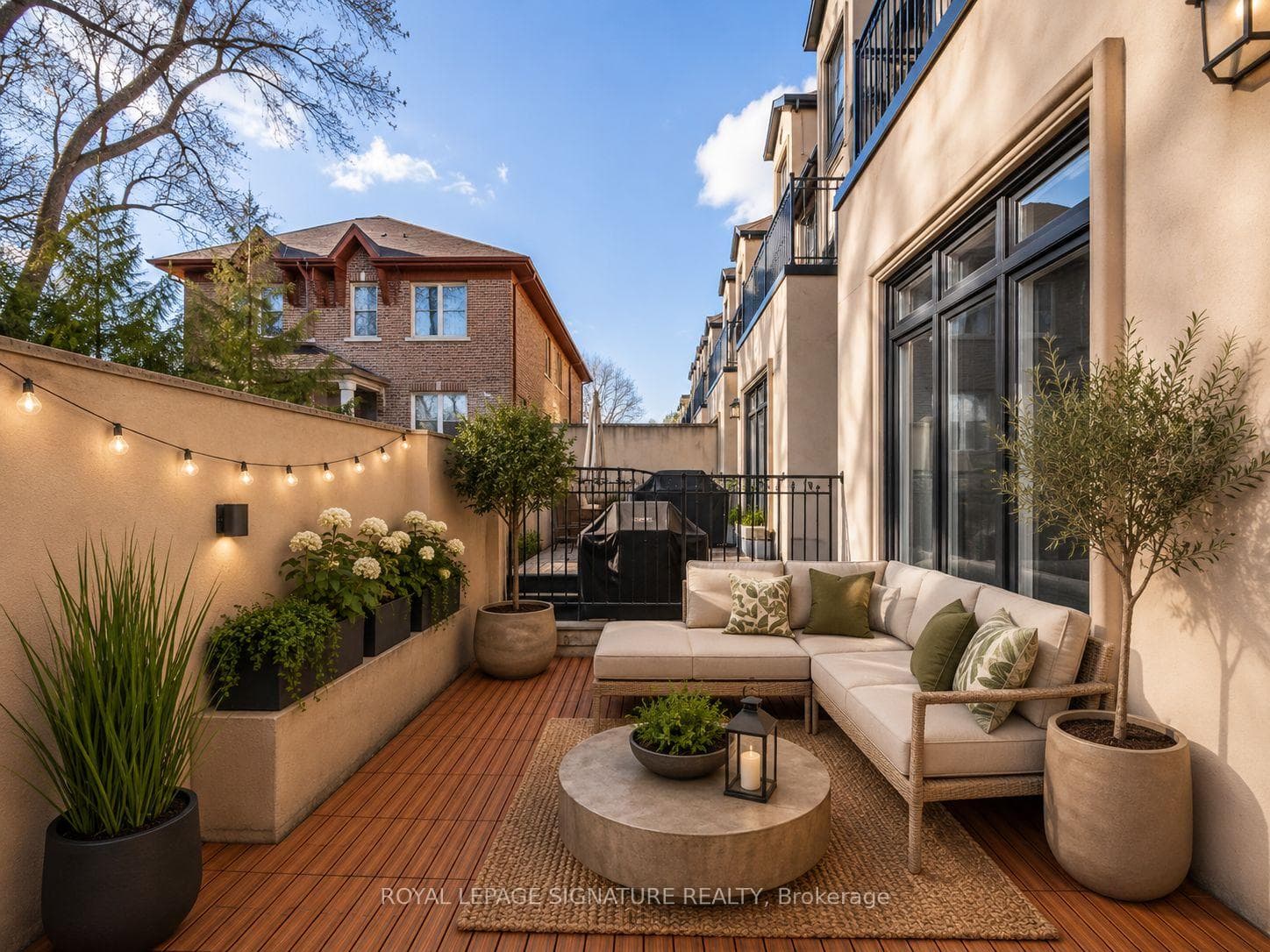 Virtually Staged patio off the kitchen