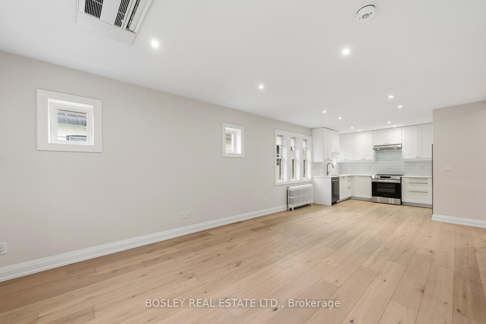 Open Concept Living, Dining & Kitchen