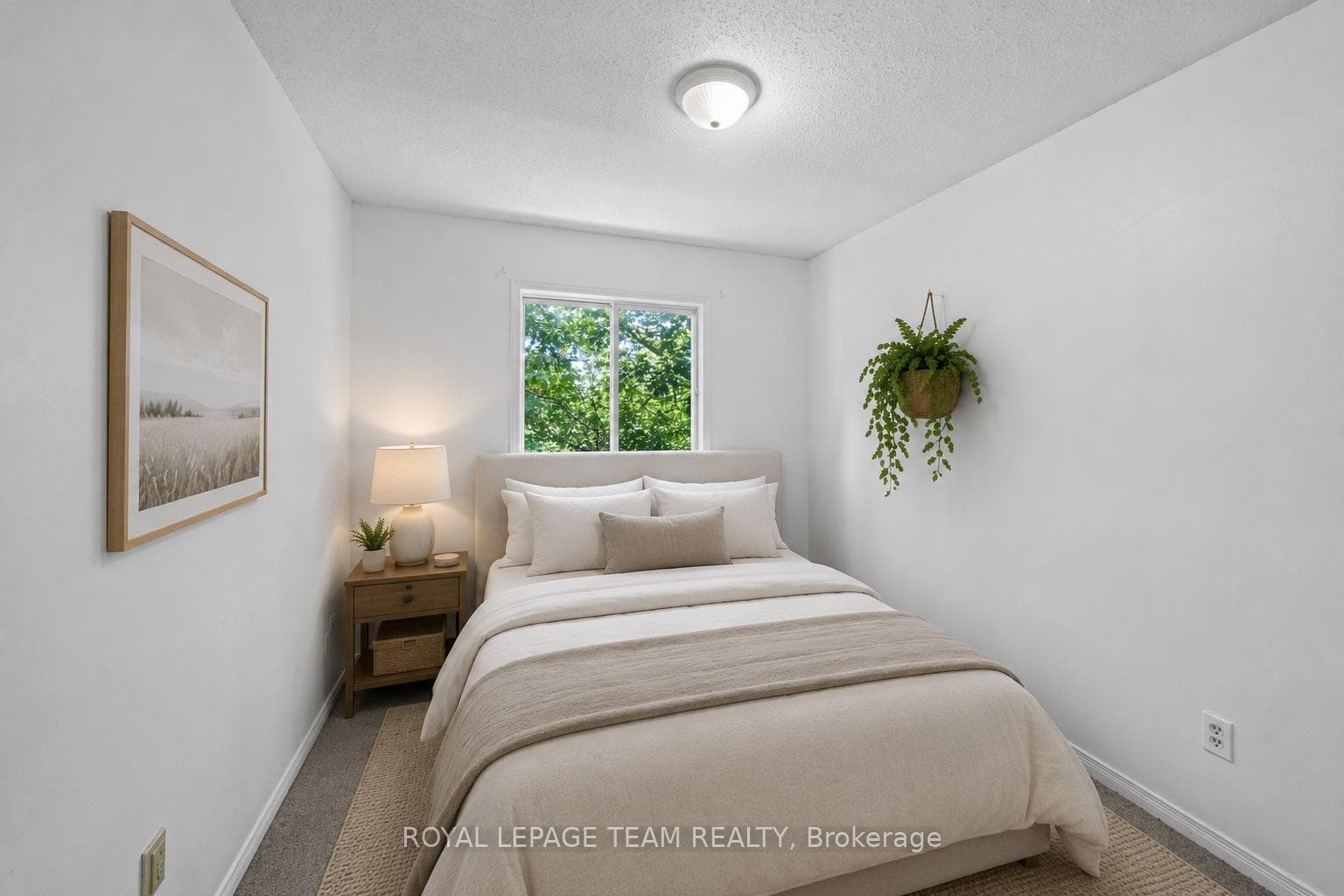 Bedroom staged