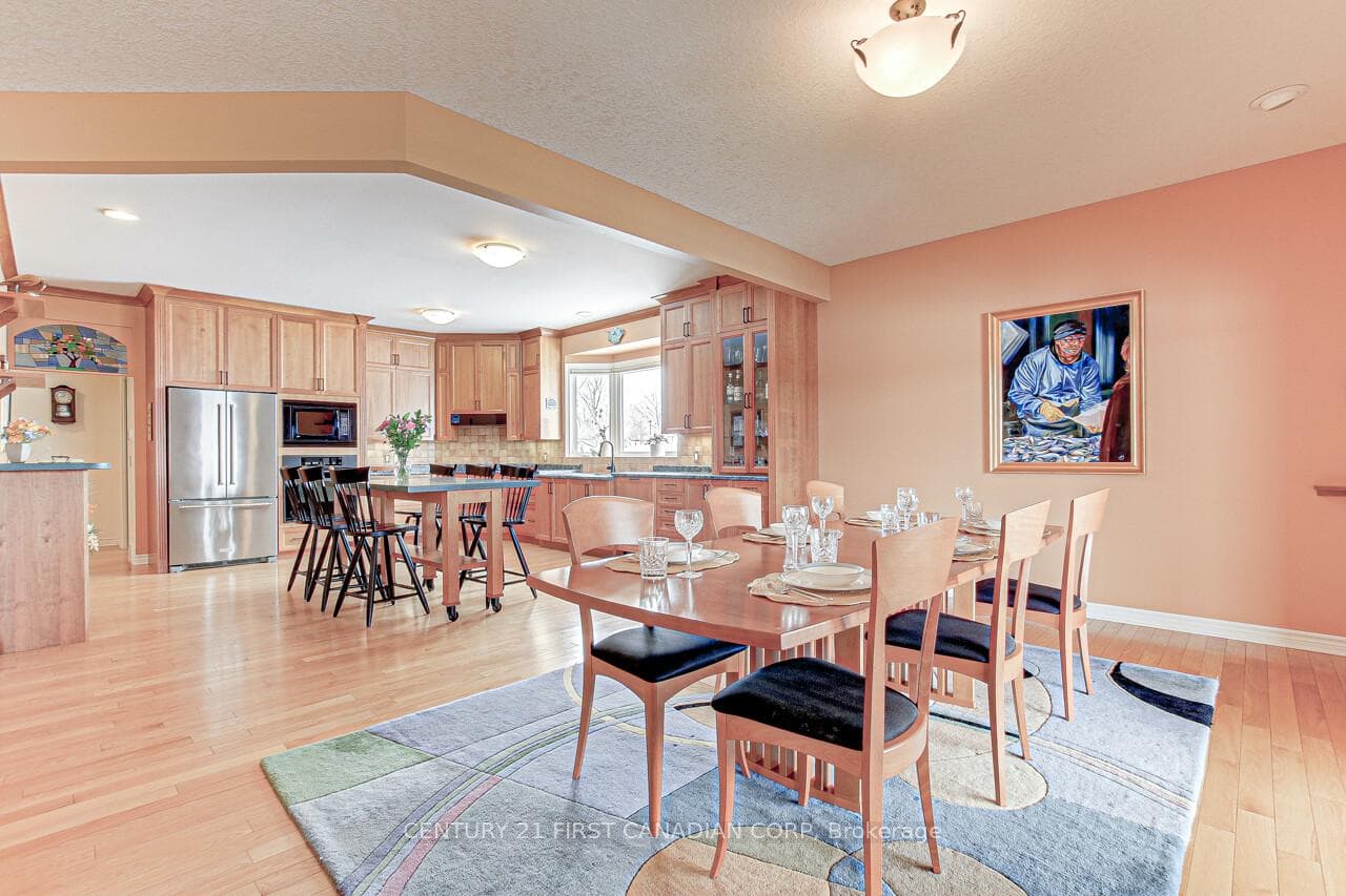 Dining room open to kitchen