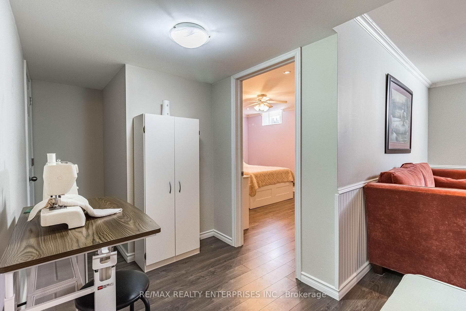 Beautiful Laminate Flooring In Lower Level