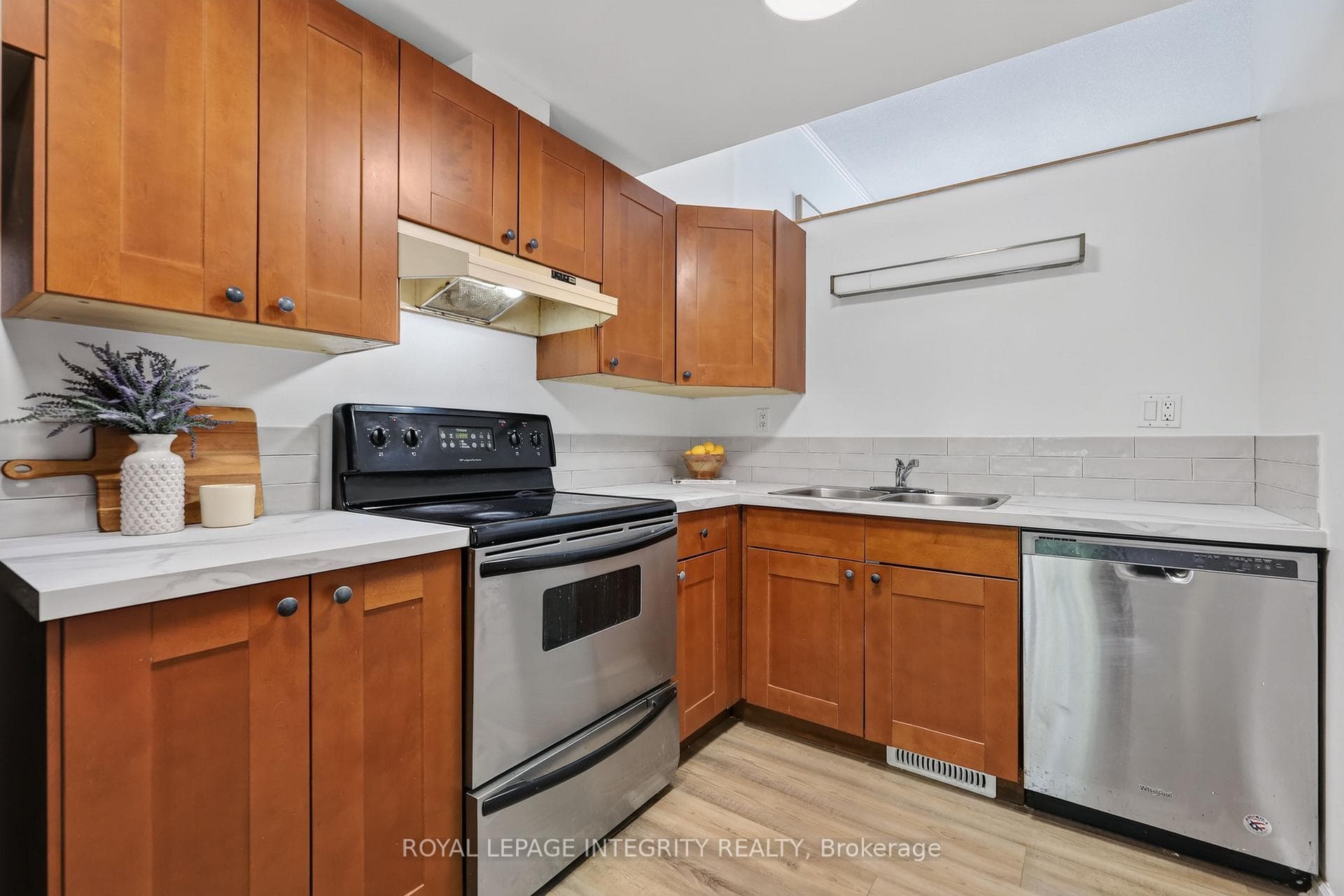 Stainless steel appliances.