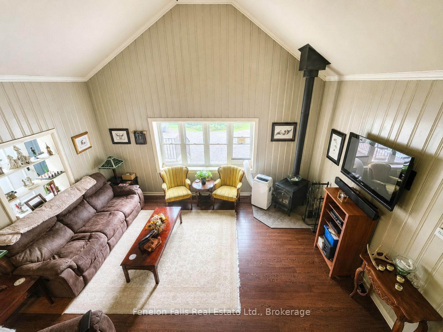Large Living Room with Cathedral Ceiling