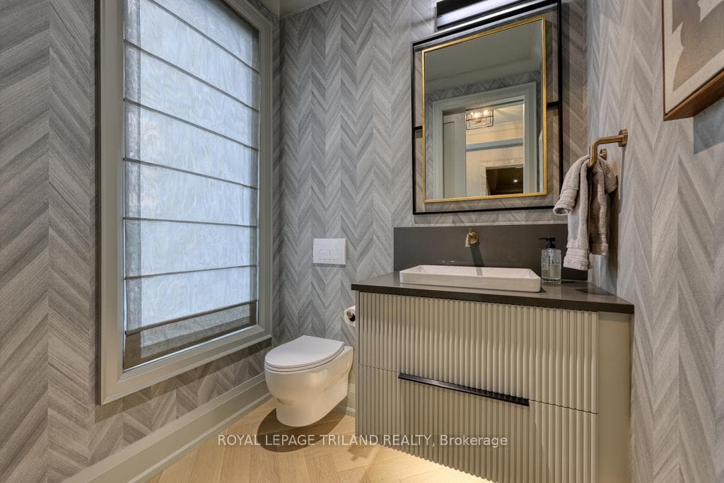The main floor powder room