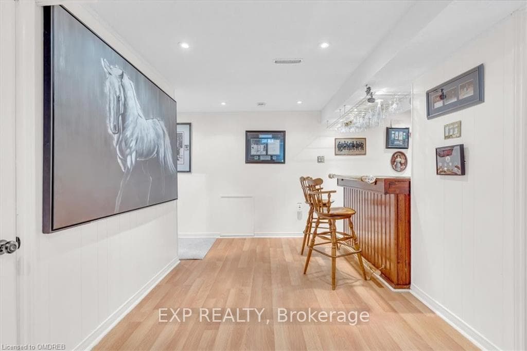 wide hallway in basement