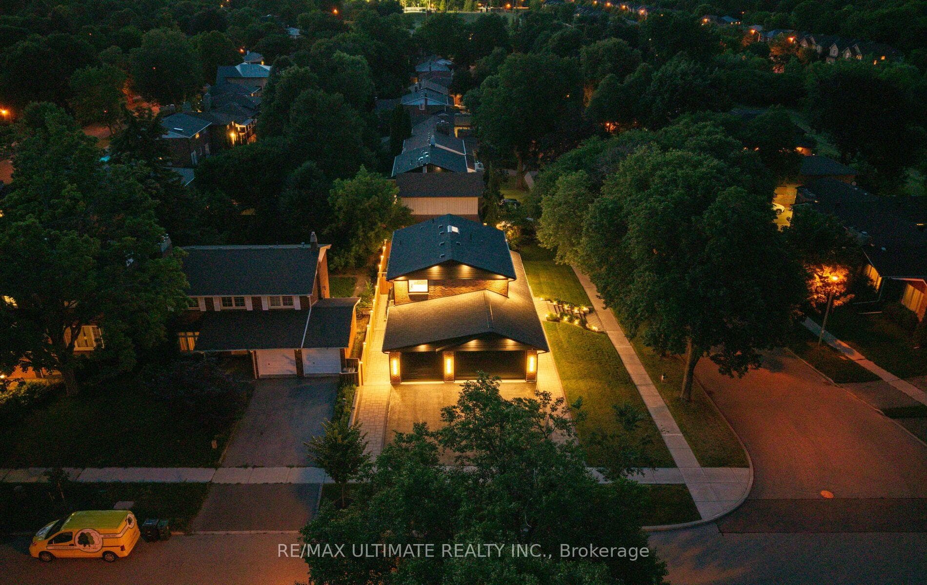 Lots of exterior lighting