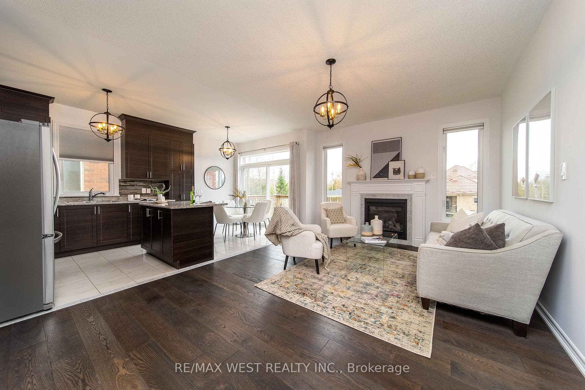 Living room with hardwood floor