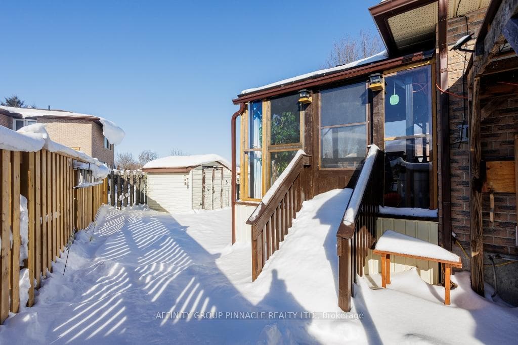 Outside entry to 3 season enclosed gazebo.