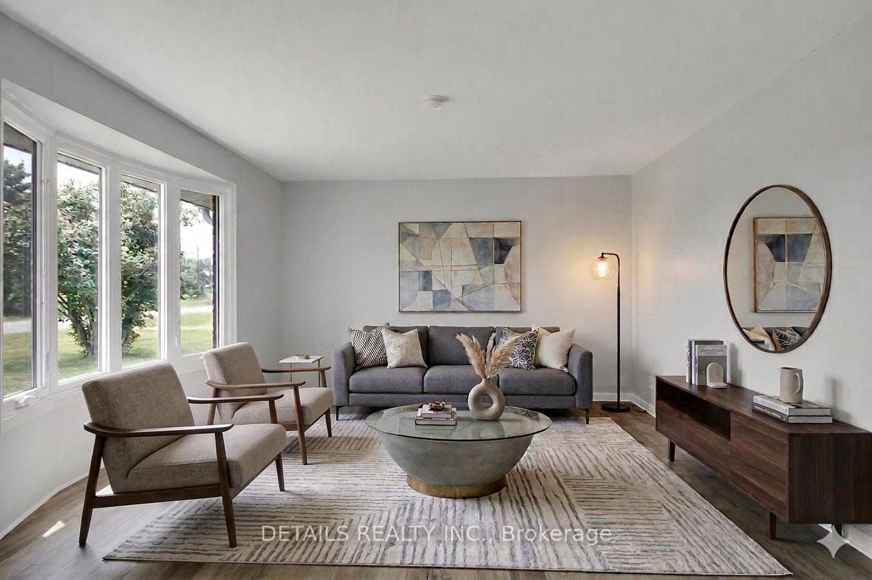 Virtually staged living rm on main floor.
