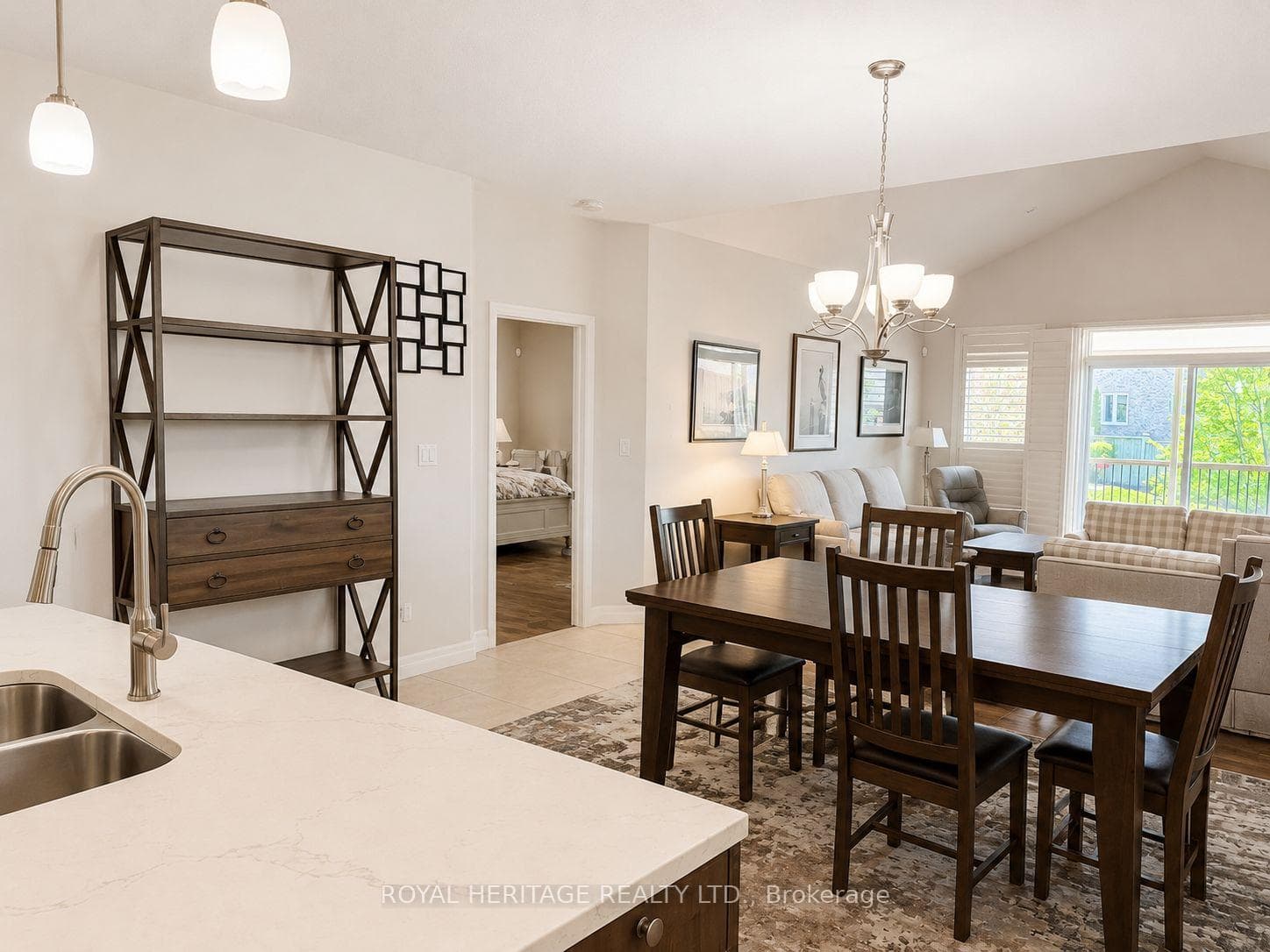 Kitchen to Master Bedroom AI removed objects