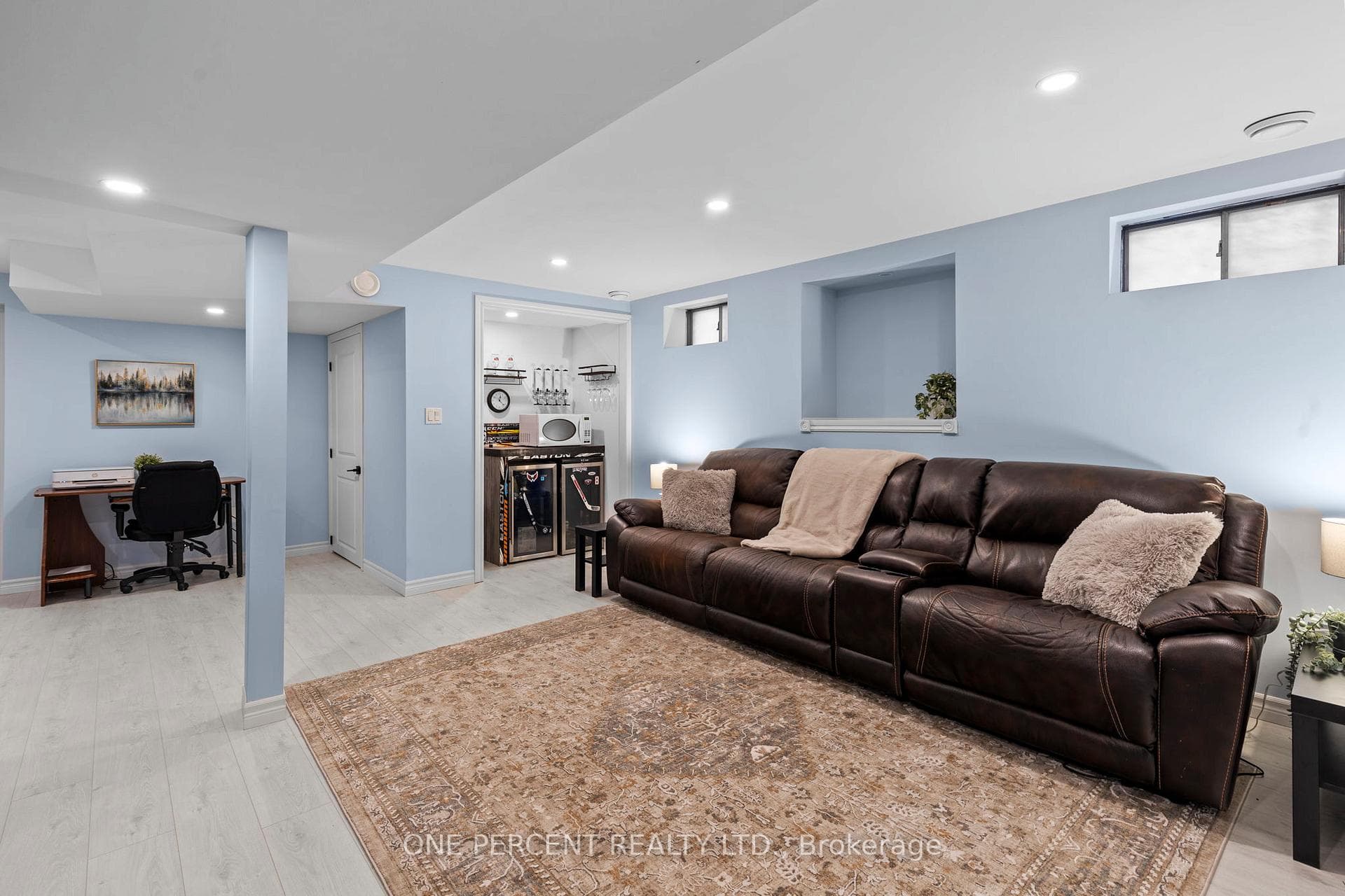 Spacious lower level, great for guests or rec room