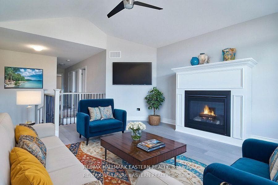 2nd Floor Family Room with natural gas fireplace