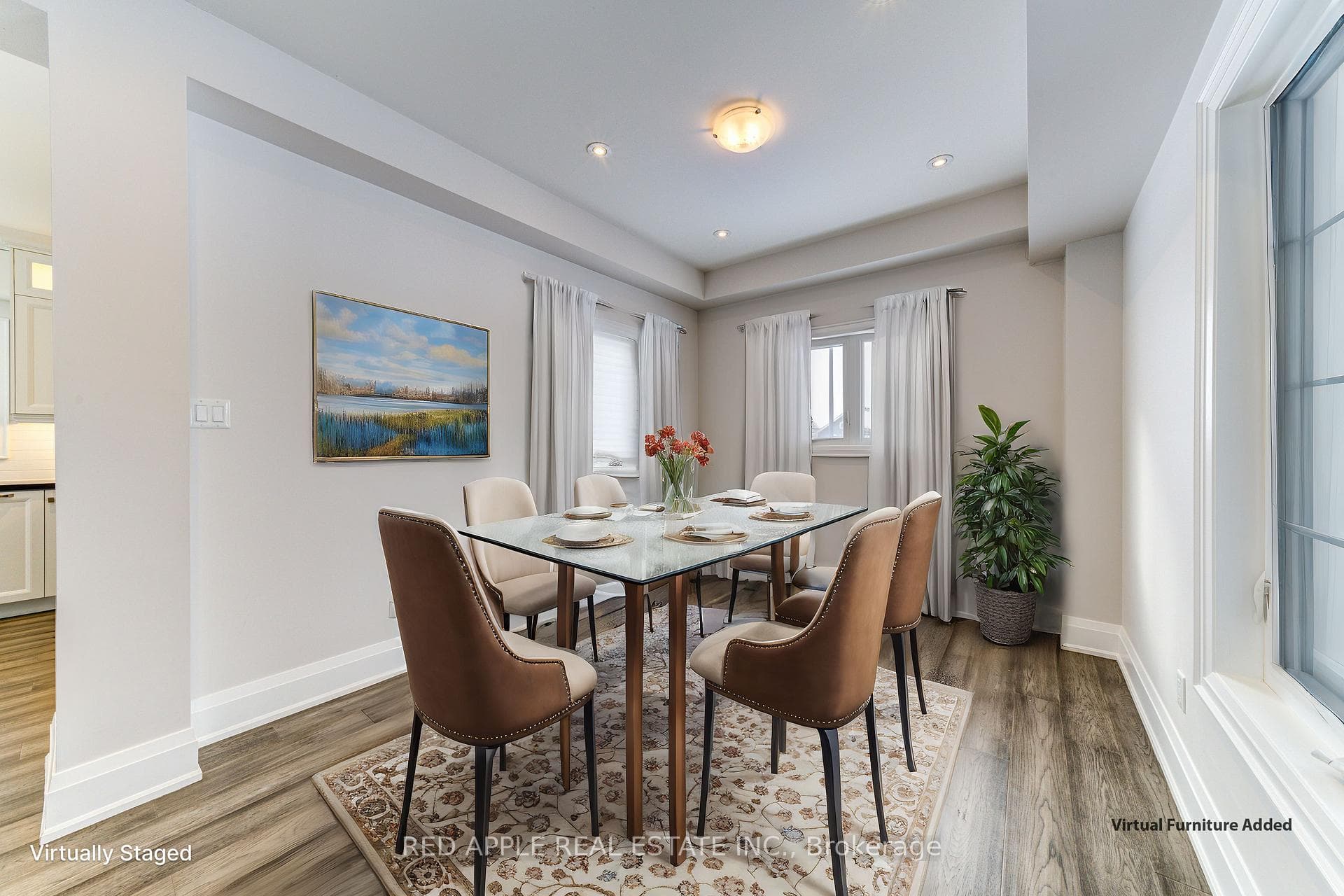Virtually Staged Dining Room