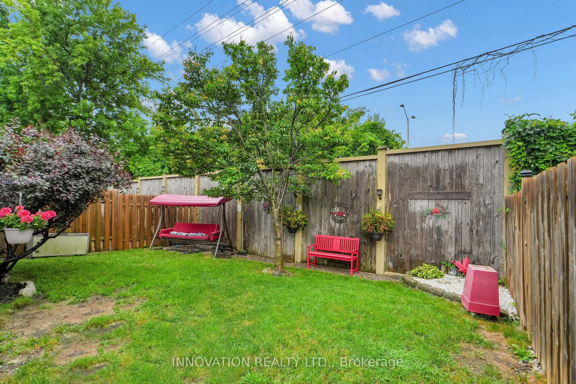 Fully fenced back yard