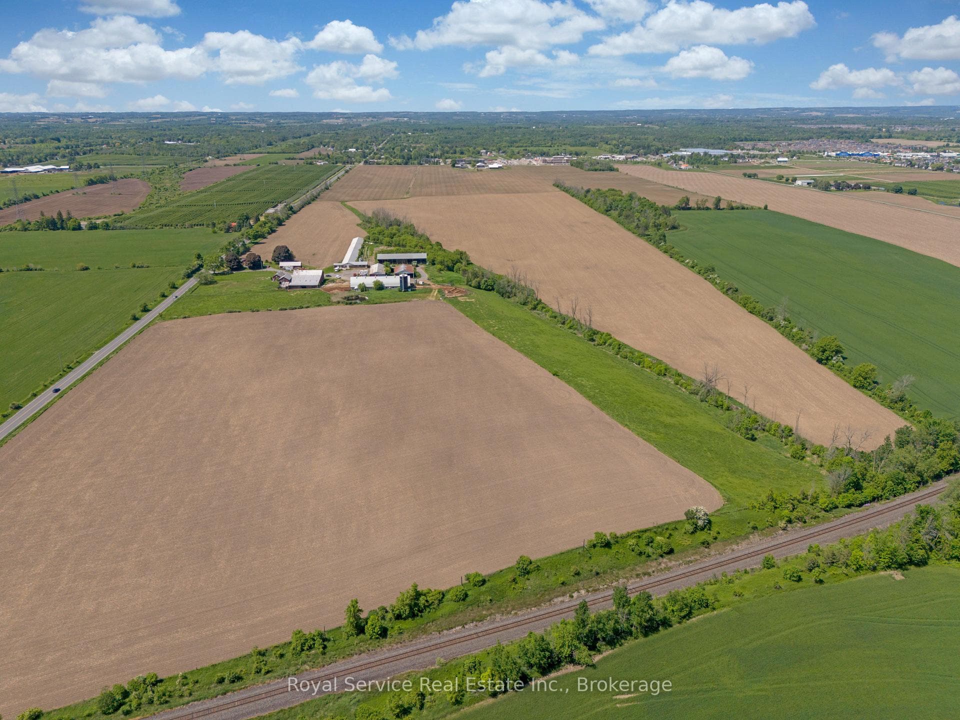 Looking north over the farm
