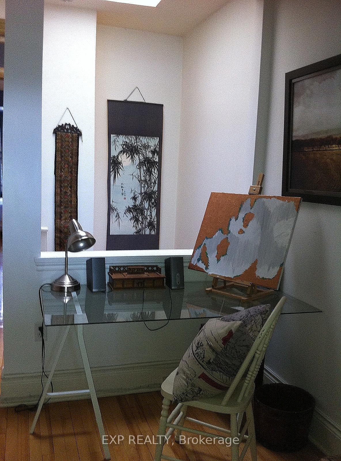 Den space with skylight