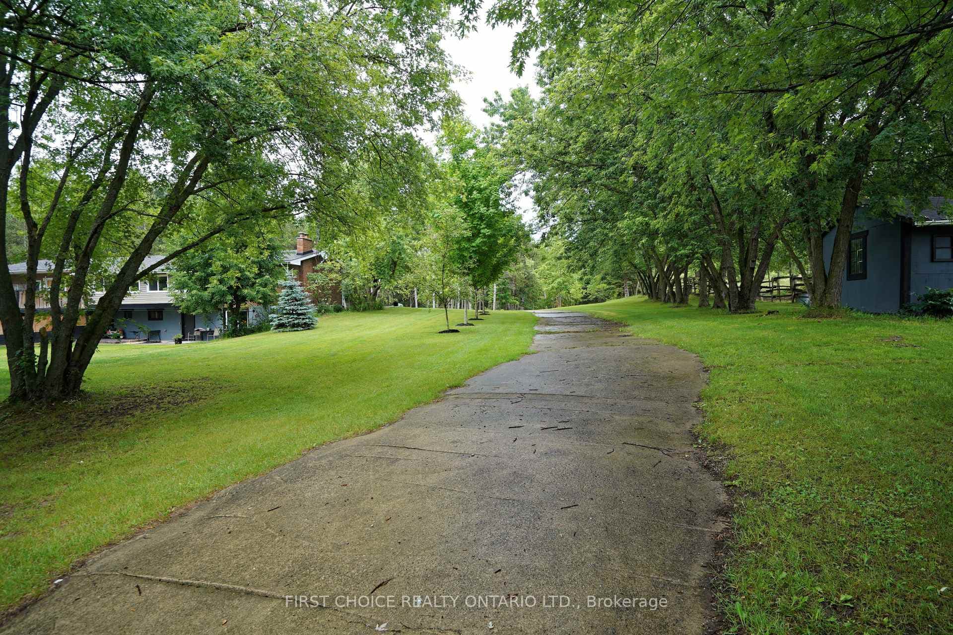 Alternate view of the side driveway.