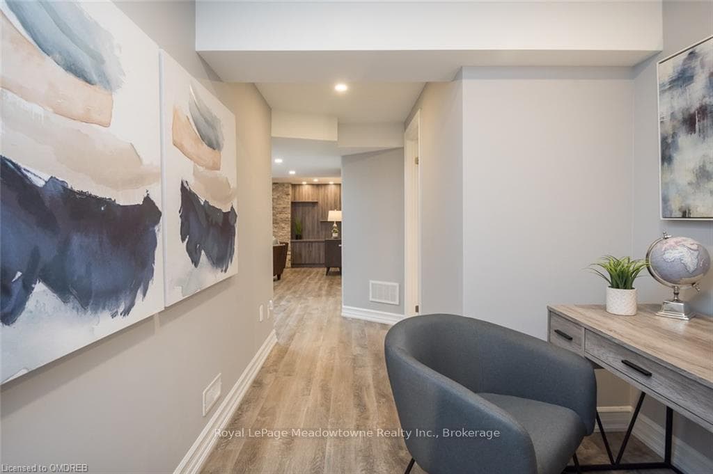 professionally finished basement with high-end fin