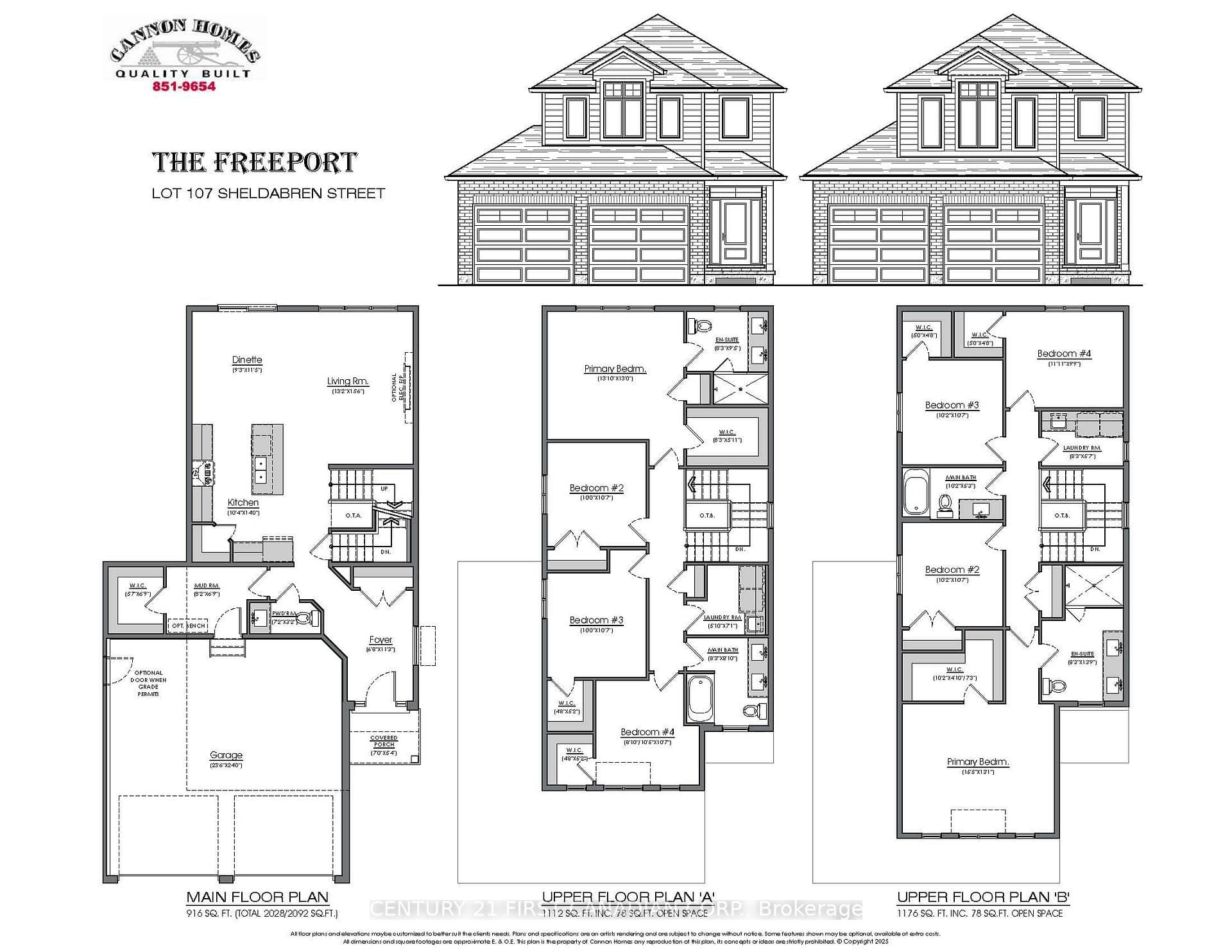 Freeport Floor Plan - Upper Floor B