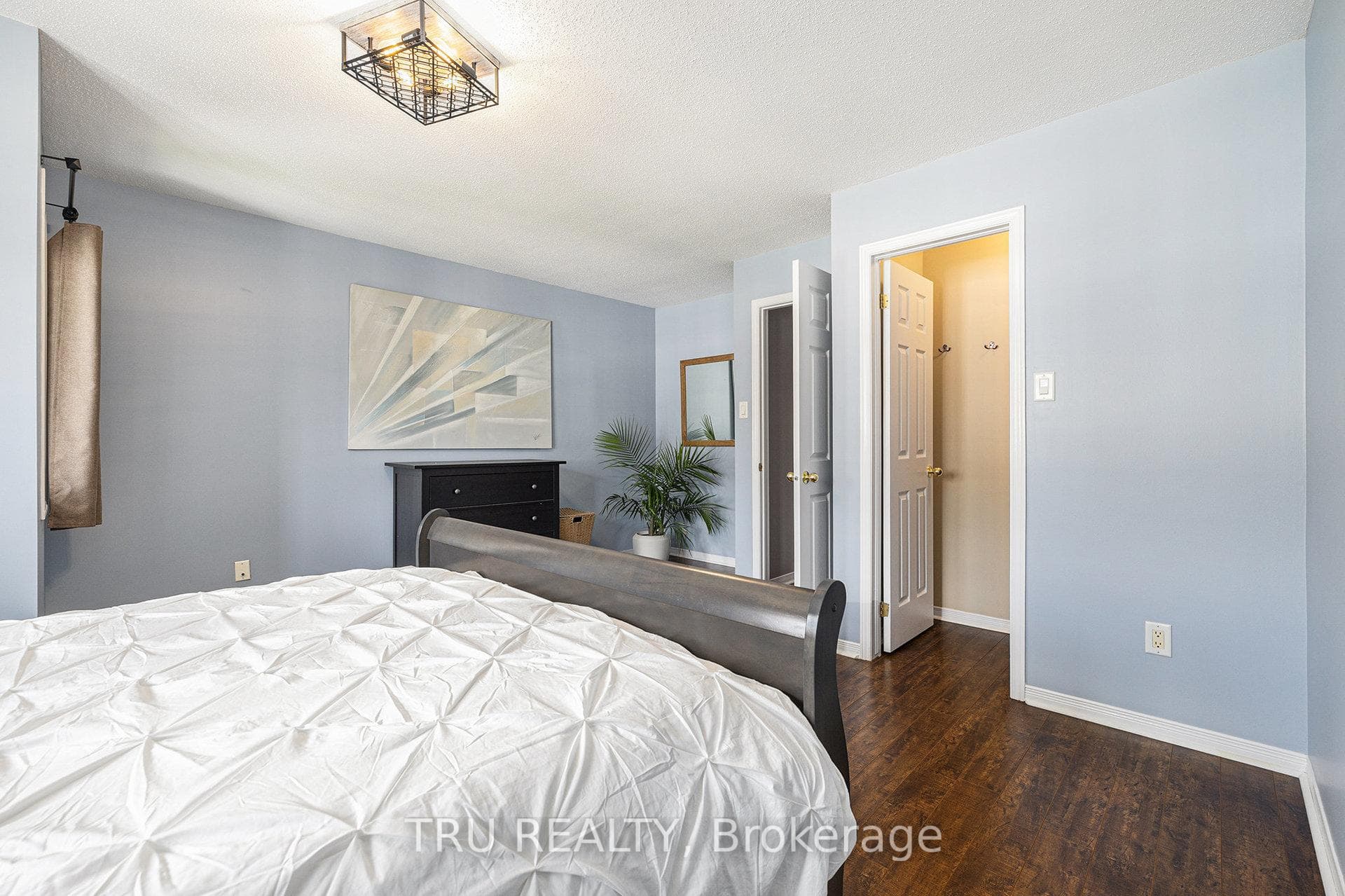 Large master bedroom with walk-in closet