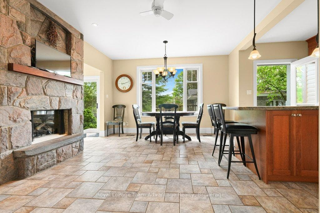 Dining Room with Fireplace