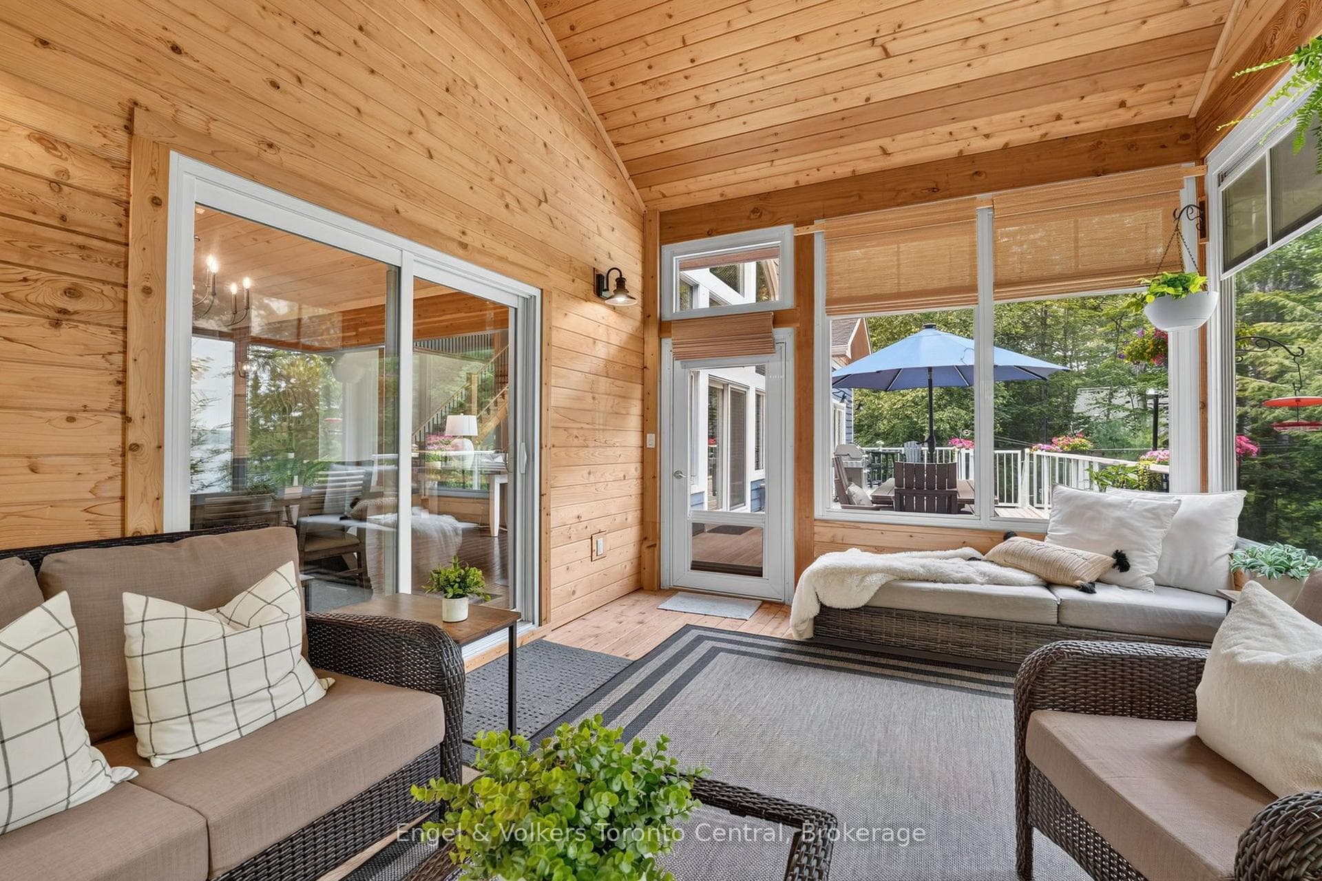 Muskoka Room accesses large deck