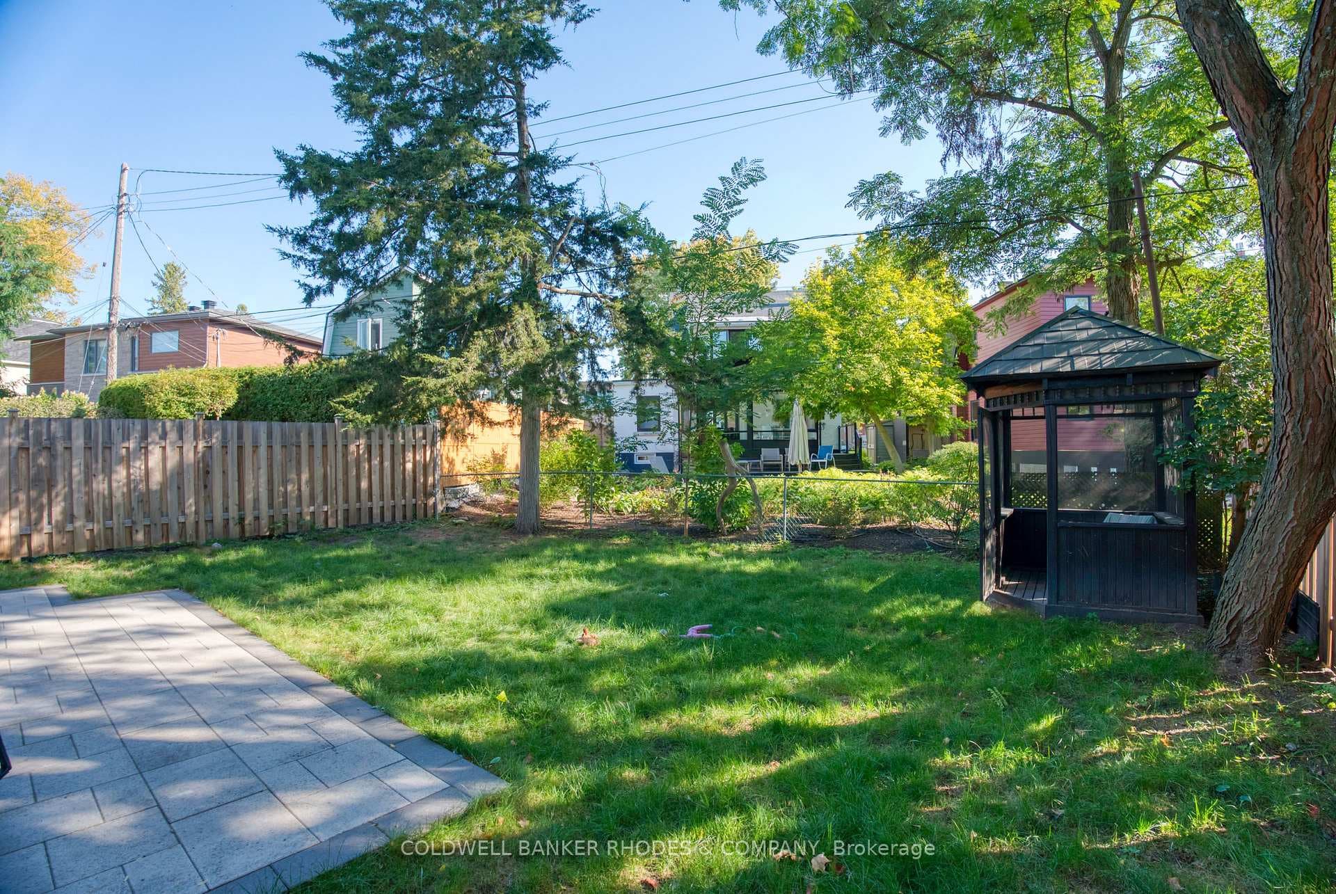 Backyard with gazebo