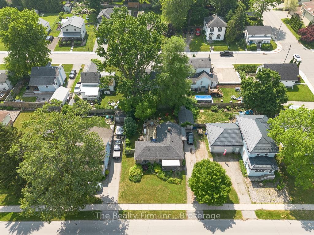 Front aerial of property