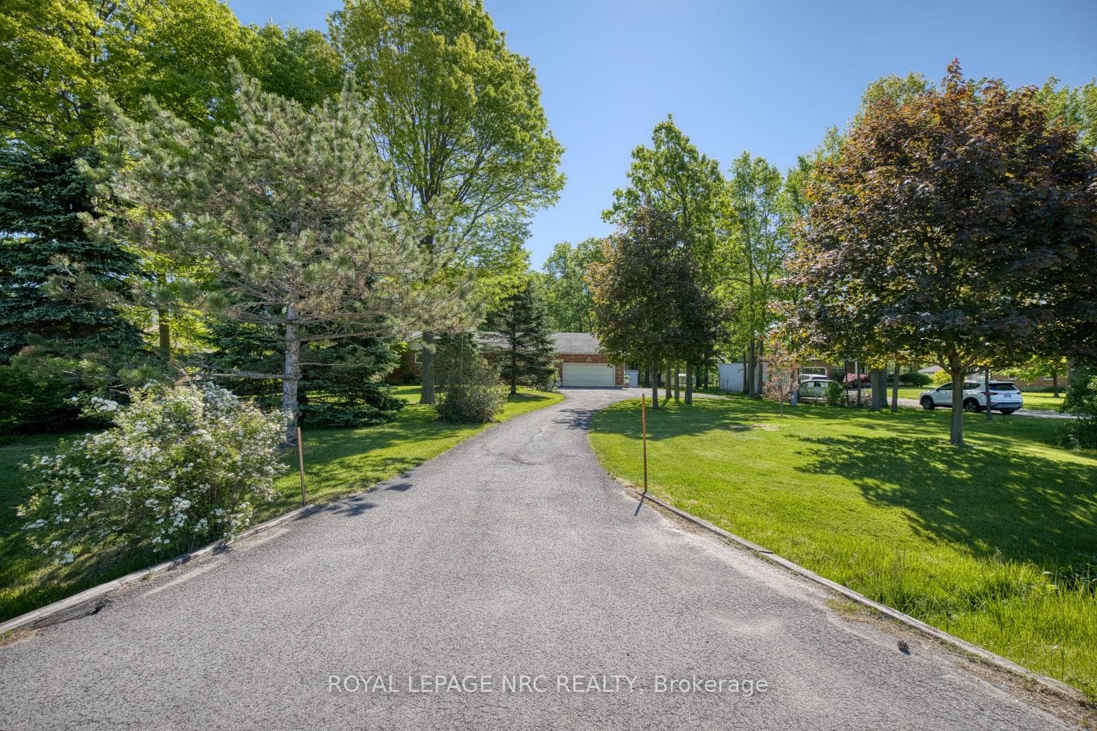 Private, winding driveway