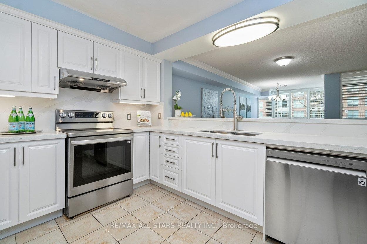On trend decor w white cabinets & countertops.