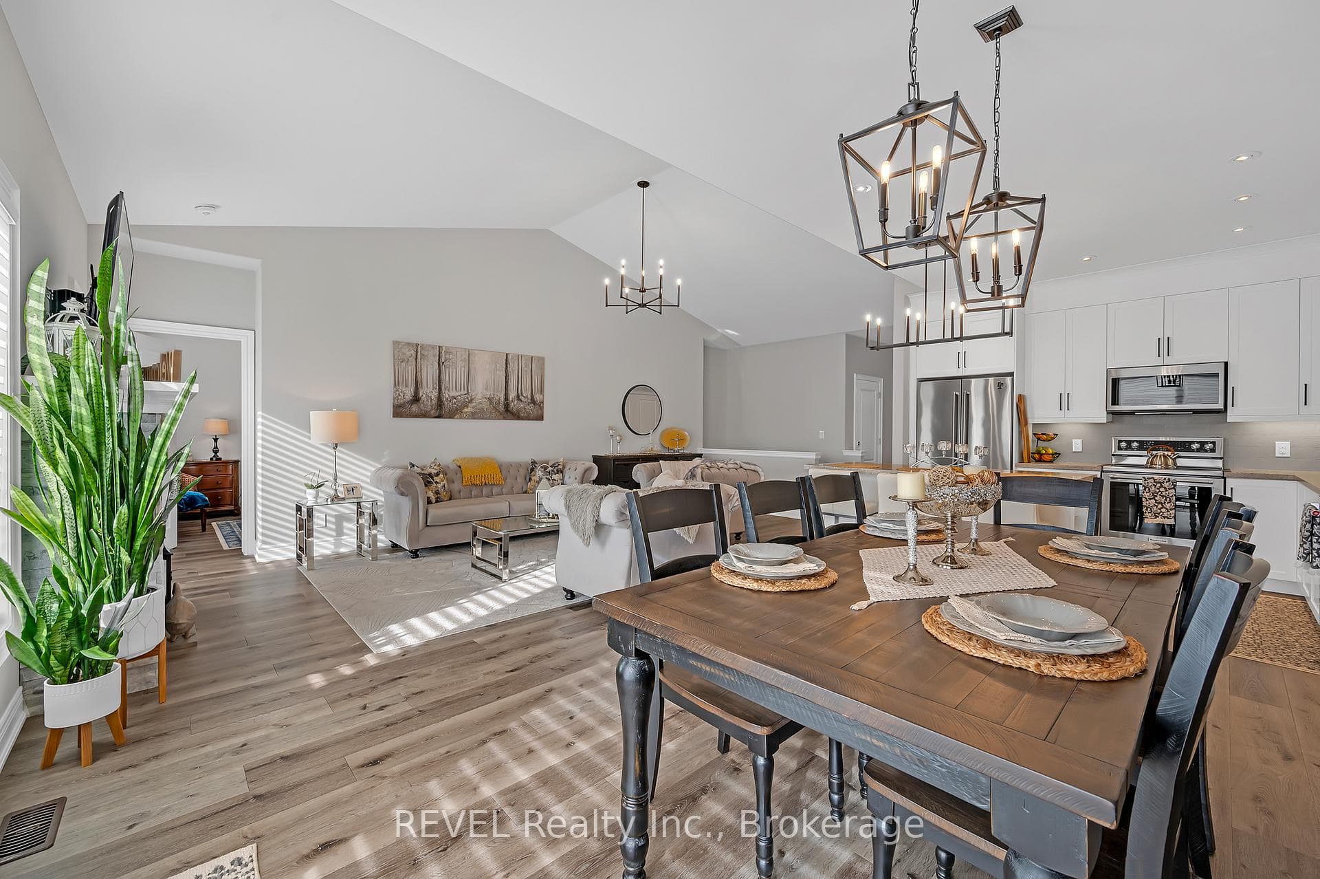 vaulted ceilings make a nice open airy space