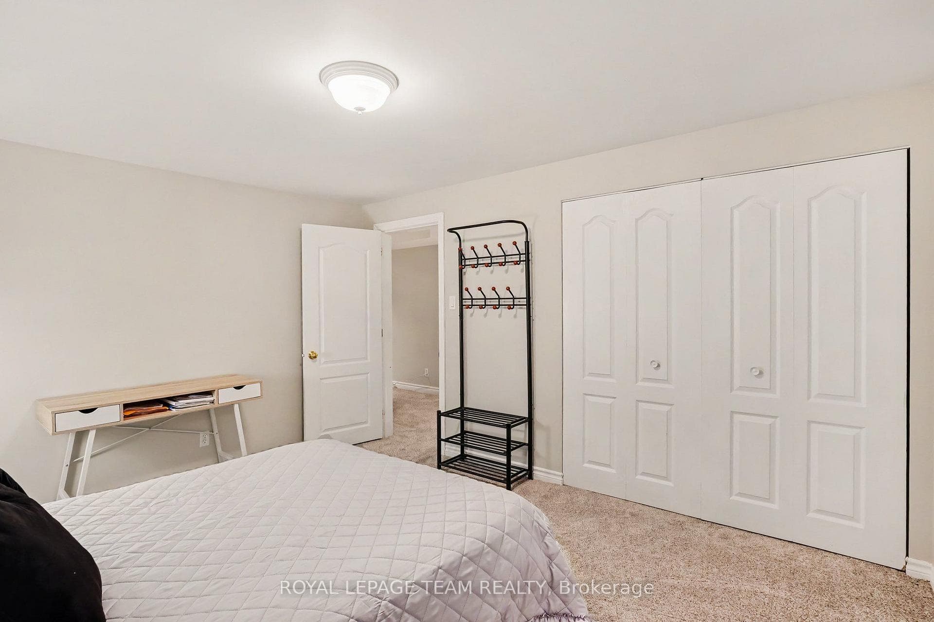 Lower level room with large closet
