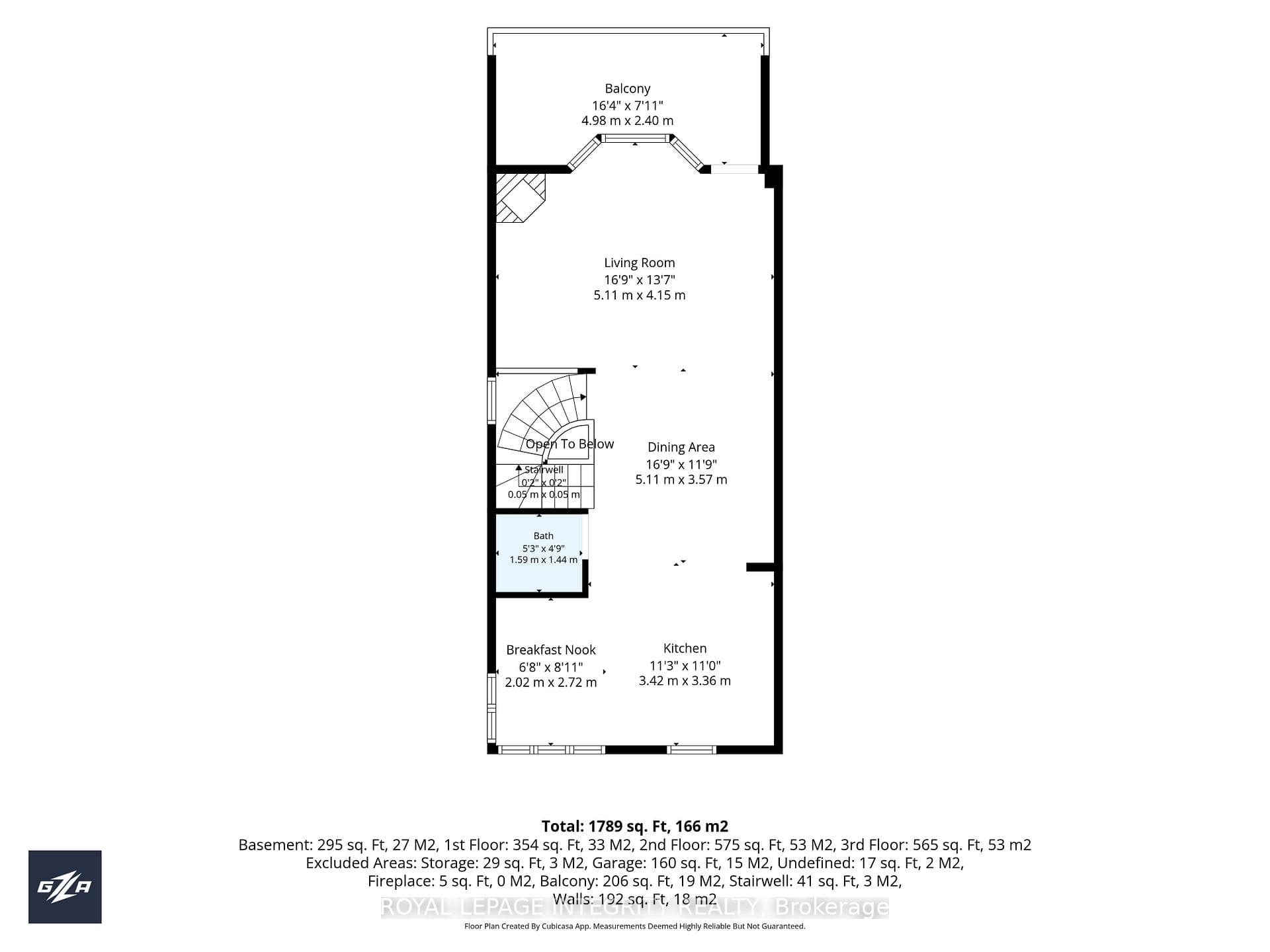 Main living level floor plan