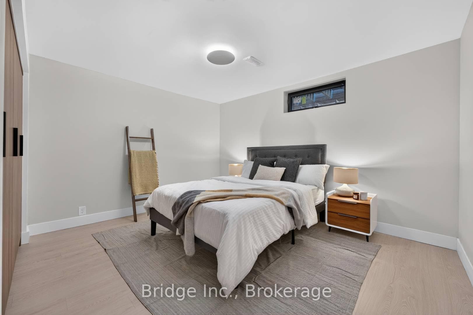 Basement bedroom with window